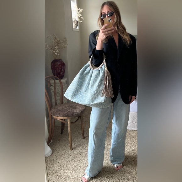 Denim bag Gypsy Tote, hobo, hippie  bag y2k - Picture 2 of 8